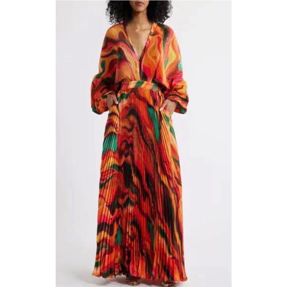 NWOT Sani Sia pleated gown, $425